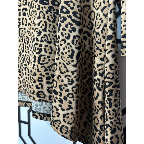 Jaclyn Smith Ladies Leopard Flowy Gorgeous Stylish 3/4 Sleeve Blouse SZ Large - Picture 8 of 8